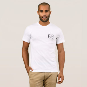 Custom Logo White Business Employee Company Staff T-Shirt