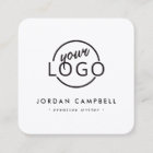 Custom logo white modern minimalist
