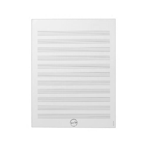 Custom Logo White Music Sheet Paper Notepad