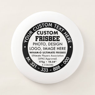 Custom Logo White Promotional Ultimate Frisbee