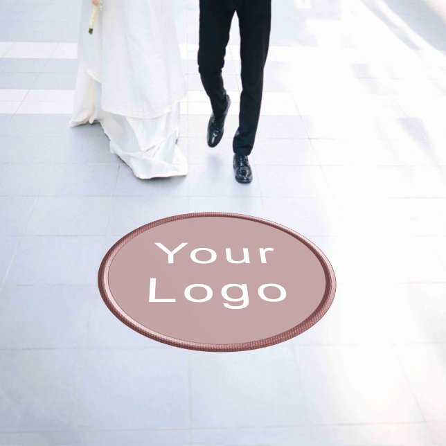 Custom Logo with Big Copper Circle Floor Decals (Wedding)