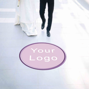 Custom Logo with Big Gold Lavender Purple Circle  Floor Decals