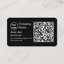 Custom logo with QR code and social media icons Bu