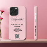 Custom Logo With Social Media Icons Business iPhone 13 Pro Case<br><div class="desc">Modern Business iPhone case. To personalize,  add all business info necessary along with the QR code. Great idea for business thank you or promotional gifts.</div>