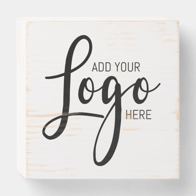 Custom logo wood business wooden box sign (Front Horizontal)