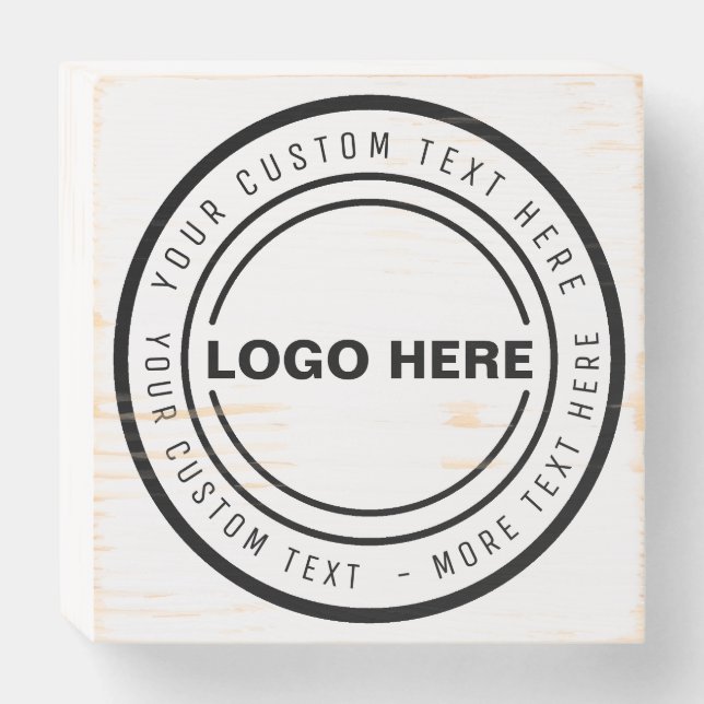 Custom logo wood business wooden box sign (Front Horizontal)