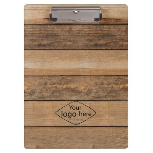 custom logo wooden planks clipboard