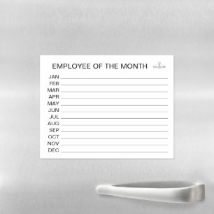 Custom Logo Yearly Employee Of The Month Magnetic Dry Erase Sheet