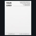 Custom Logo Your Business Letterhead Example<br><div class="desc">Custom Fonts and Colors - Design Your Own Personalized Business Letterhead example with Logo Professional Branded Stationery / Office Supplies Letterheads - Add Your Logo - Image - Photo or QR Code / Name - Company / Address - Contact Information / More - Resize and move or remove and add...</div>