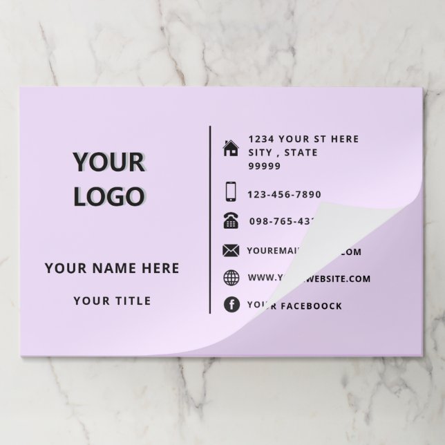 Custom Logo Your Business Office Paper Pad Example (Folded)
