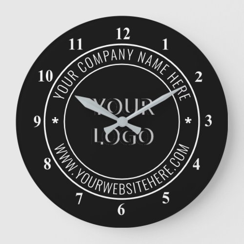 Custom Logo Your Business Office Stamp Personalize Large Clock