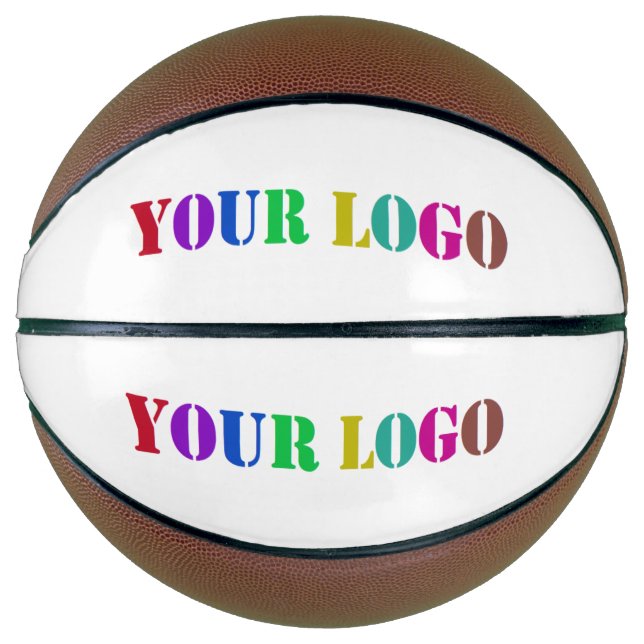 Custom Logo Your Business Personalized Basketball (Front)