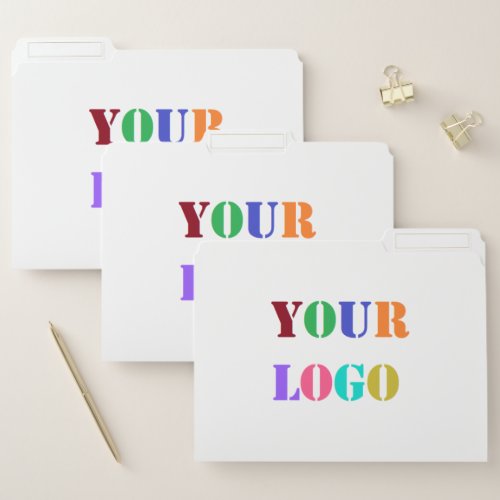 Custom Logo Your Business Personalized File Folder