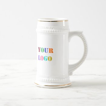 Custom Logo Your Business Promotional Beer Stein by Migned at Zazzle
