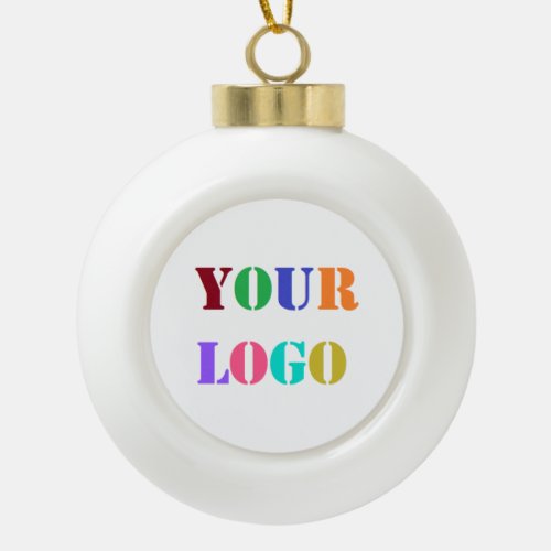 Custom Logo Your Business Promotional Personalized Ceramic Ball Christmas Ornament