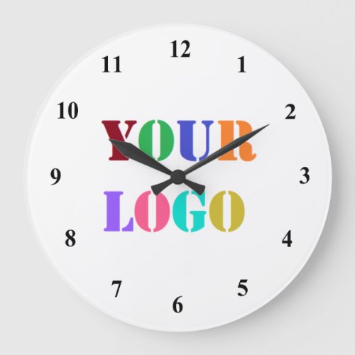 Custom Logo Your Business Promotional Personalized Large Clock