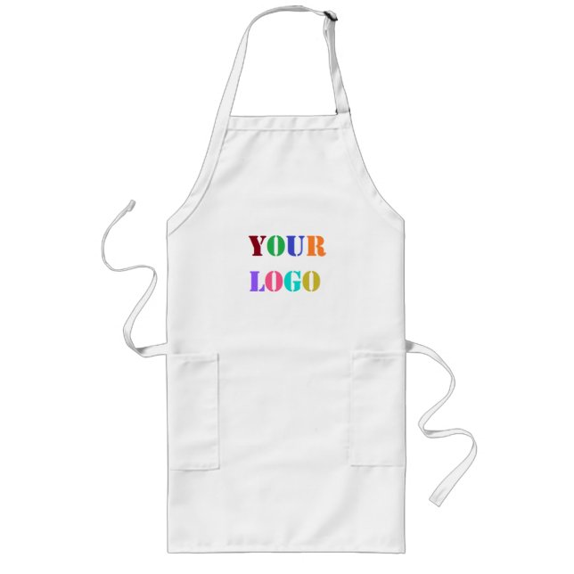 Custom Logo Your Business Promotional Personalized Long Apron (Front)