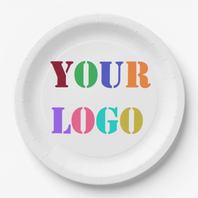 Custom Logo Your Business Promotional Personalized Paper Plates (Front)