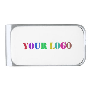 Custom Logo Your Business Promotional Personalized Silver Finish Money Clip