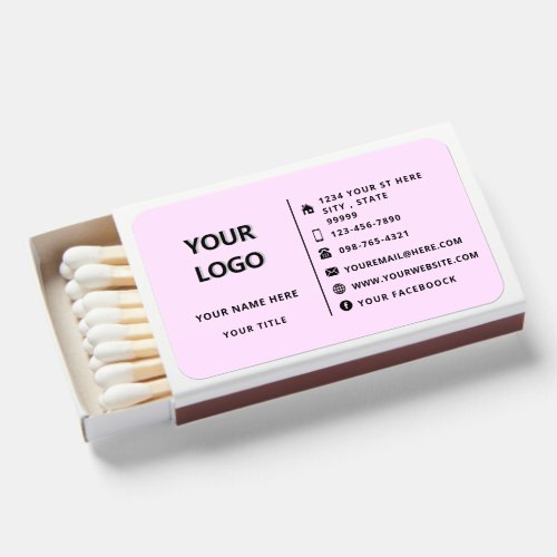Custom Logo Your Promotional Personalized Elegant Matchboxes