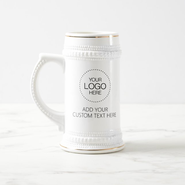 Custom Logotipo Store & Business Beer Stein (Left)