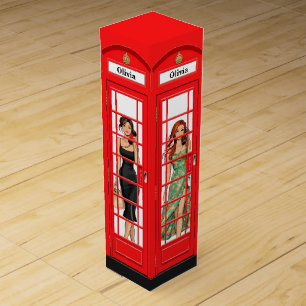 Custom London Fashion Girls Red Telephone Box Desi