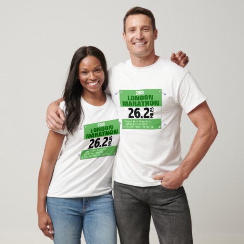 Custom London Marathon Race Number 262 Miles T_Shirt