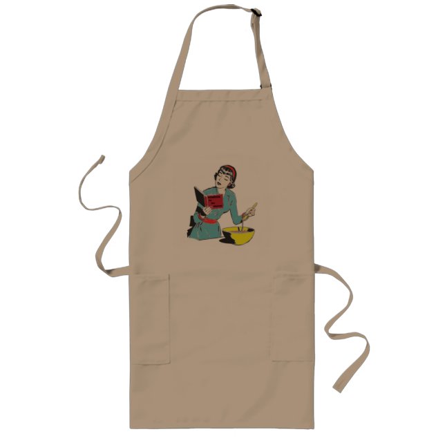 Custom Long Apron, Cookbook for the Clueless Long Apron (Front)