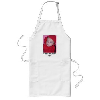 Custom Long Apron With Picture And Text by gpodell1 at Zazzle