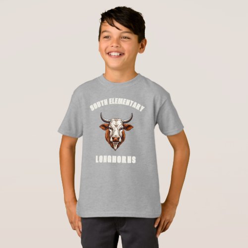 CUSTOM Longhorn Bulls Mascot  School College Team T_Shirt