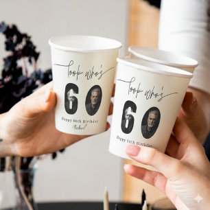 Custom Look Who’s 60 Birthday Photo Cup