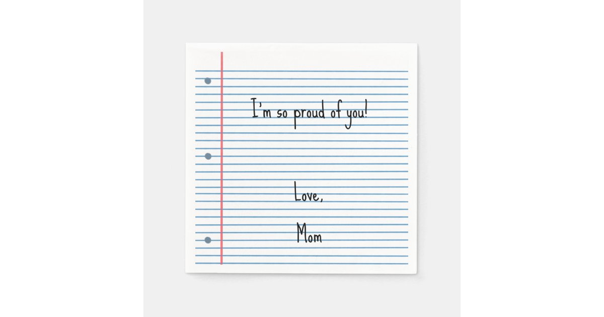 Custom Loose Leaf Lunch Napkin for Back to School | Zazzle