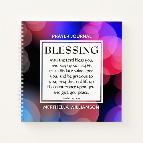 Custom LORD BLESS YOU Numbers 6 Prayer Journal