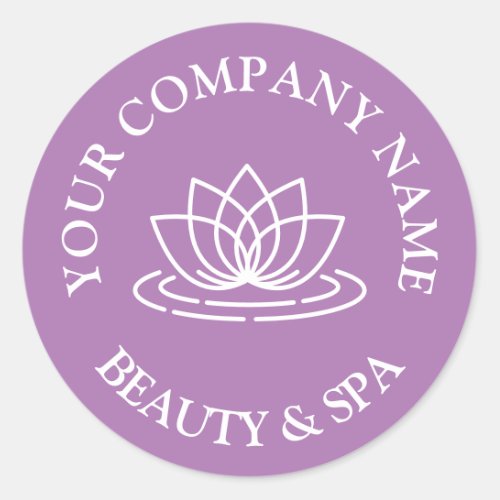 Custom lotus flower beauty and spa salon stickers