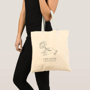 Custom Lotus Hand Meditation Instructor Tote Bag