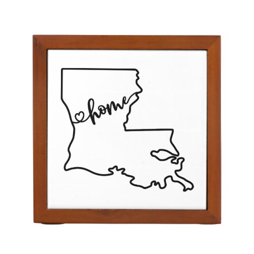 Custom Louisiana State US Outline Home Art Desk Organizer