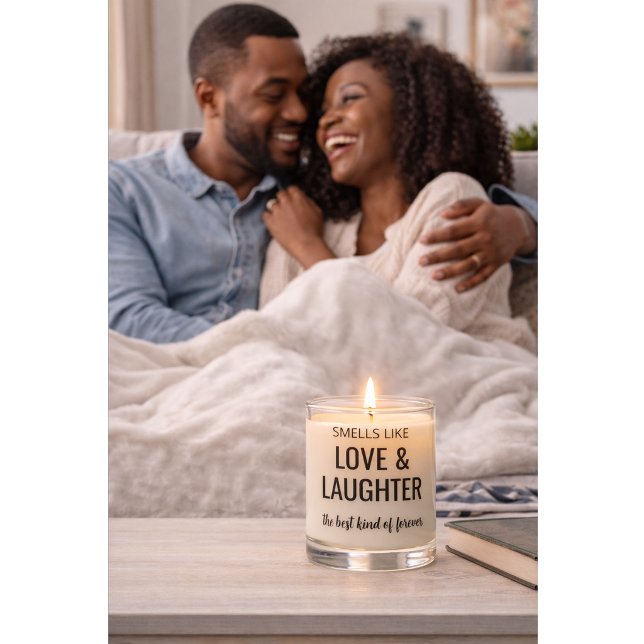 Custom “Love and Laughter” Wedding Candle Gift (Creator Uploaded)