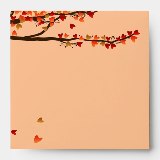 [Custom]Love Birds Falling Hearts Wedding Envelope (Front)