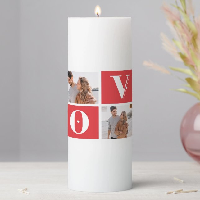 Custom Love Candle - Add your own Photos (In Situ)