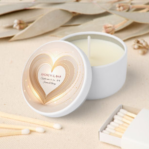 Custom Love Candle – Personalized Names & Date Min Mini Candle Favors