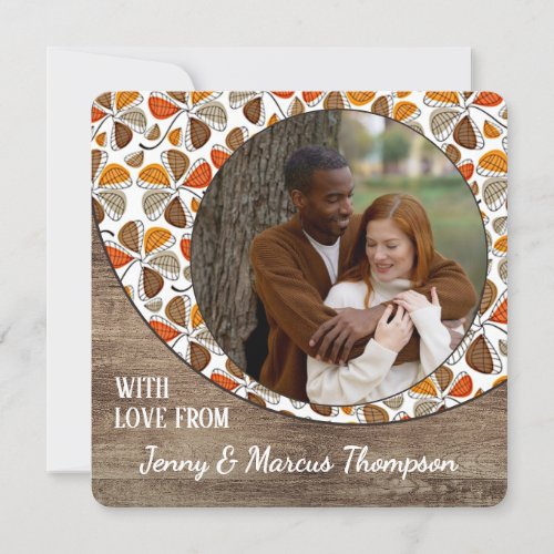Custom Love For A Happy Thanksgiving Holiday Card