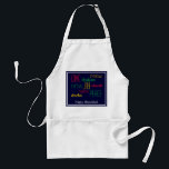 Custom Love Joy Peace HAPPY HANUKKAH Adult Apron<br><div class="desc">This apron is a stylish gift for anyone who loves cooking at any time of year, but particularly during the holidays. The words LOVE JOY PEACE including their Hebrew translations are color-coded in red, yellow and green against a deep blue background. The text is customizable in case you wish to...</div>