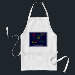 Custom Love Joy Peace HAPPY HANUKKAH Adult Apron<br><div class="desc">This apron is a stylish gift for anyone who loves cooking at any time of year, but particularly during the holidays. The words LOVE JOY PEACE including their Hebrew translations are color-coded in red, yellow and green against a deep blue background. The text is customizable in case you wish to...</div>