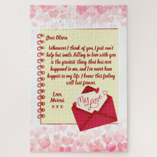 Custom Love Letter Valentine's Jigsaw Puzzle