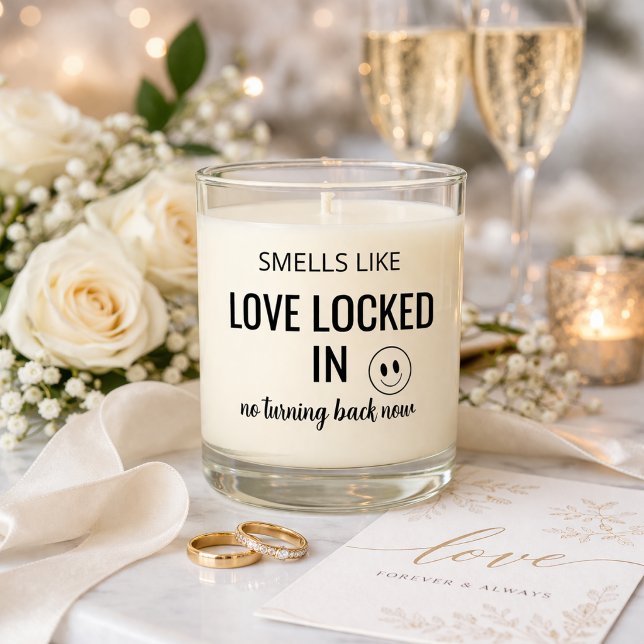 Custom “Love Locked In” Wedding Candle Gift (Creator Uploaded)