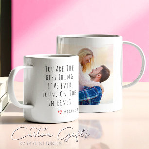 Custom Love Message and Couple Photo Coffee Mug