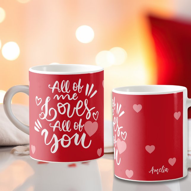 Custom Love Message Hearts Personalized Name Coffee Mug (Creator Uploaded)