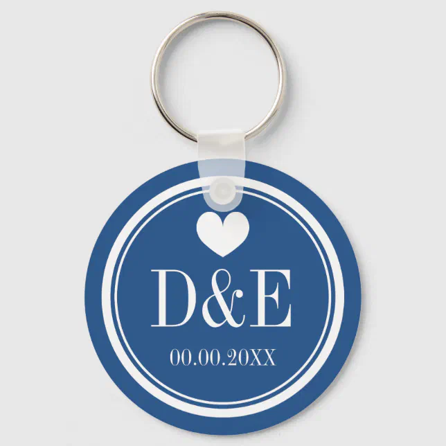 Custom love monogram wedding party favor keychains Zazzle