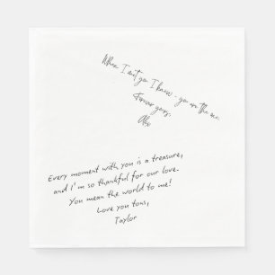 Custom Love Note Upload Your Own Handwriting Napkins