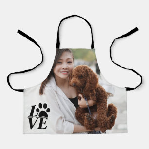 Custom LOVE Paw Print Apron – Dog Lover’s Must-Hav